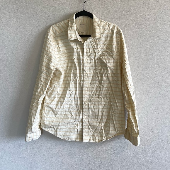 Life After Denim Other - LIFE AFTER DENIM Striped Yellow Button Up